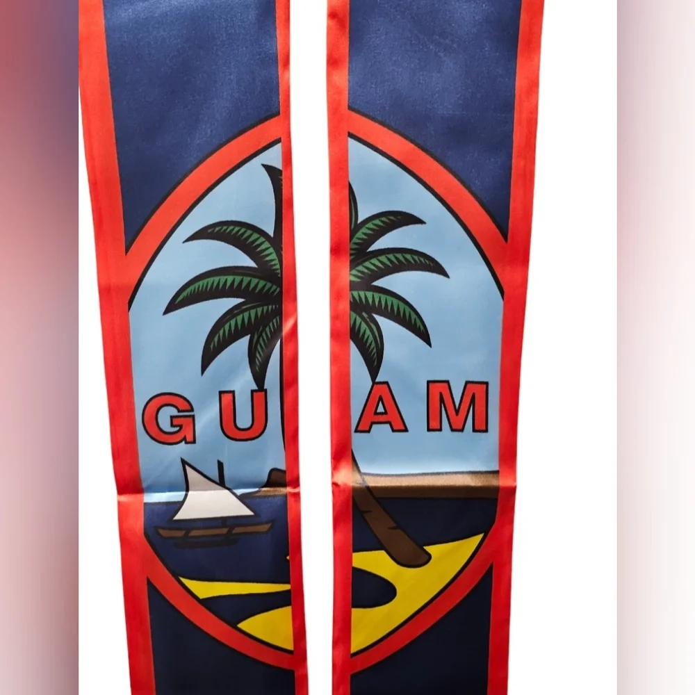Graduation Sash - Blue w/‎ GUAM SEAL. Unisex Design - Picture 4 of 5
